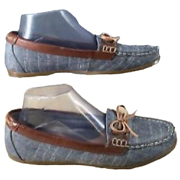 Sperry Women’s Denim & Brown Boat Shoes Cushioned Insoles Arch Support Comfy 7.5 - Picture 2 of 6